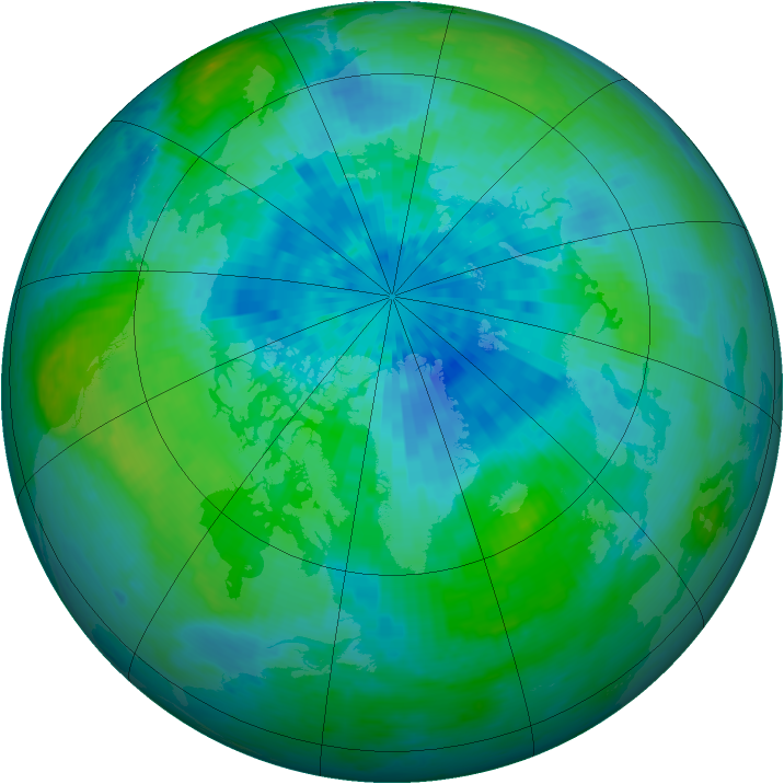 Arctic ozone map for 17 September 2004